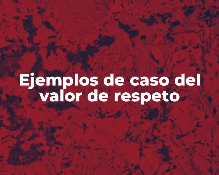 Ejemplos de caso del valor de respeto