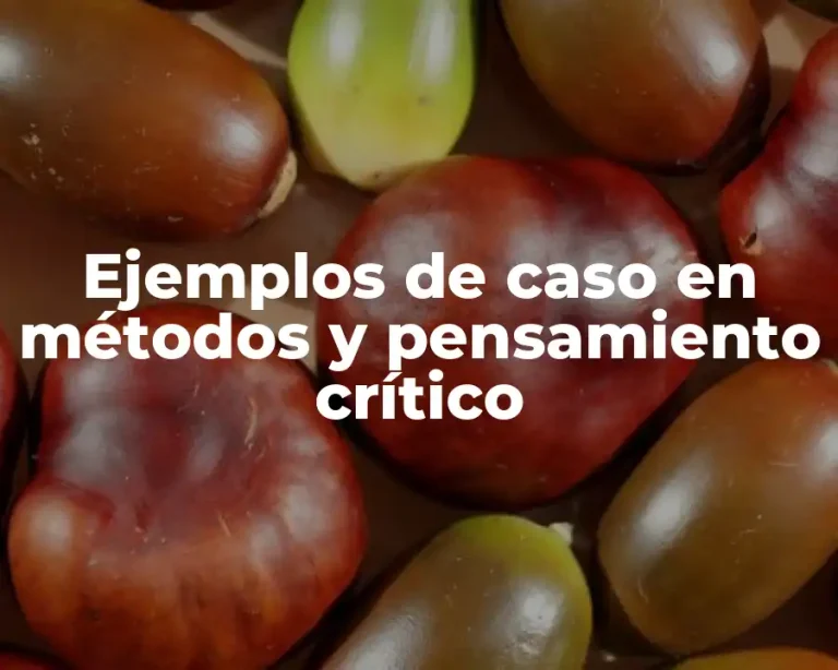 Ejemplos de caso en métodos y pensamiento crítico
