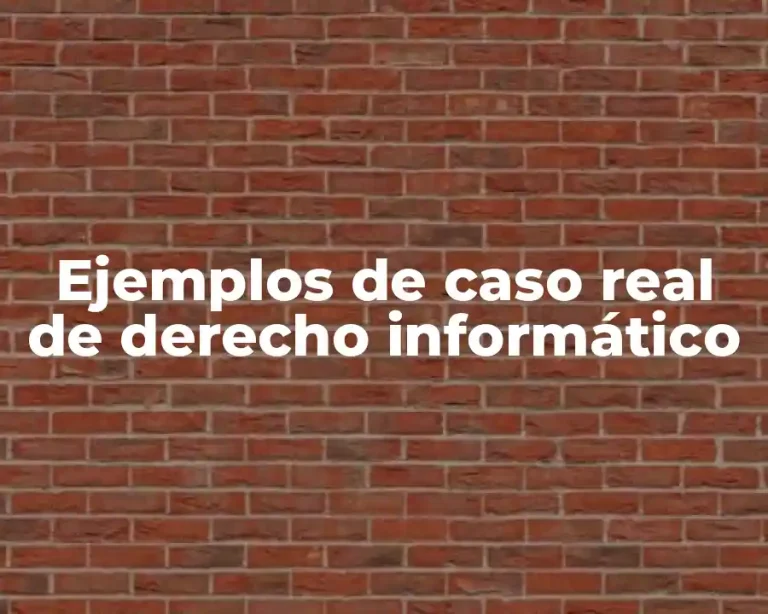 Ejemplos de caso real de derecho informático