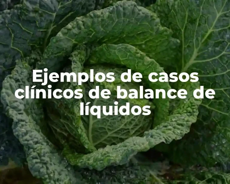 Ejemplos de casos clínicos de balance de líquidos