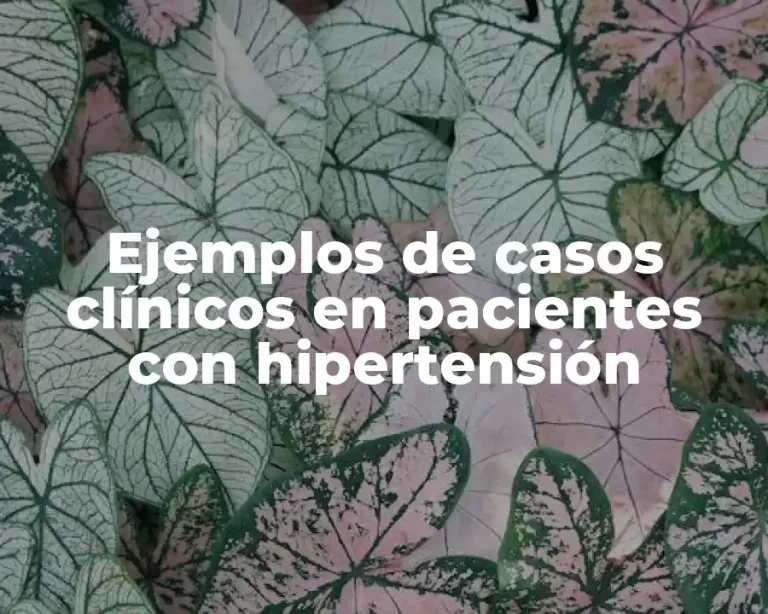 Ejemplos de casos clínicos en pacientes con hipertensión