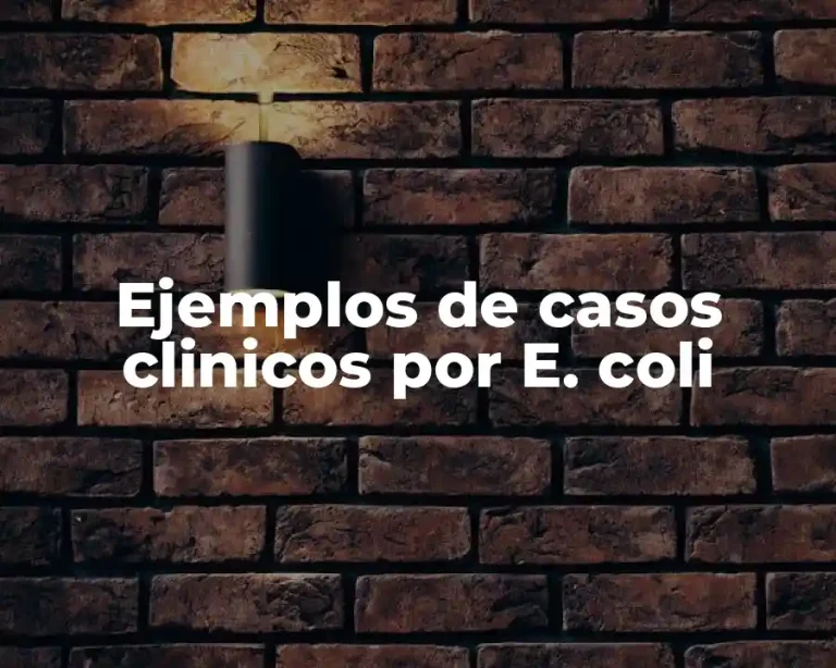 Ejemplos de casos clinicos por E. coli