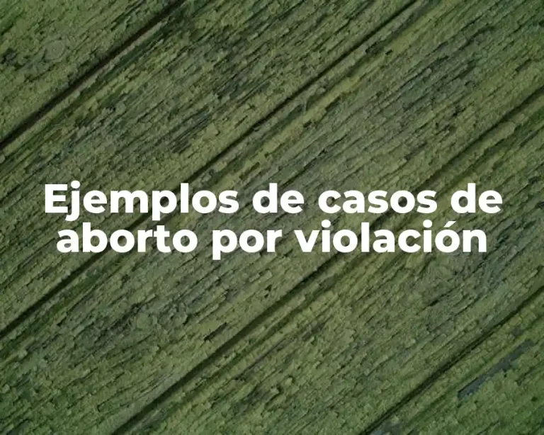 Ejemplos de casos de aborto por violación