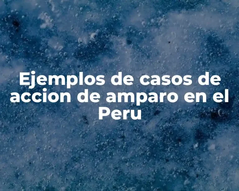 Ejemplos de casos de accion de amparo en el Peru
