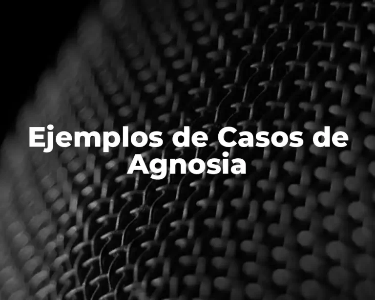 Ejemplos de Casos de Agnosia
