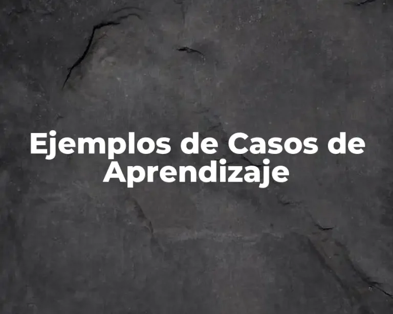 Ejemplos de Casos de Aprendizaje