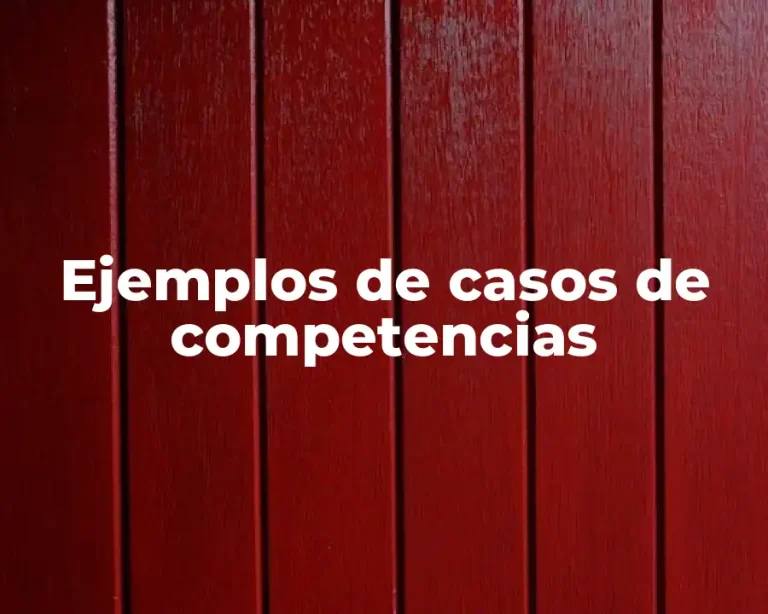 Ejemplos de casos de competencias