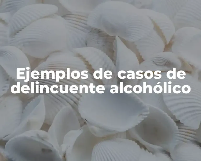 Ejemplos de casos de delincuente alcohólico