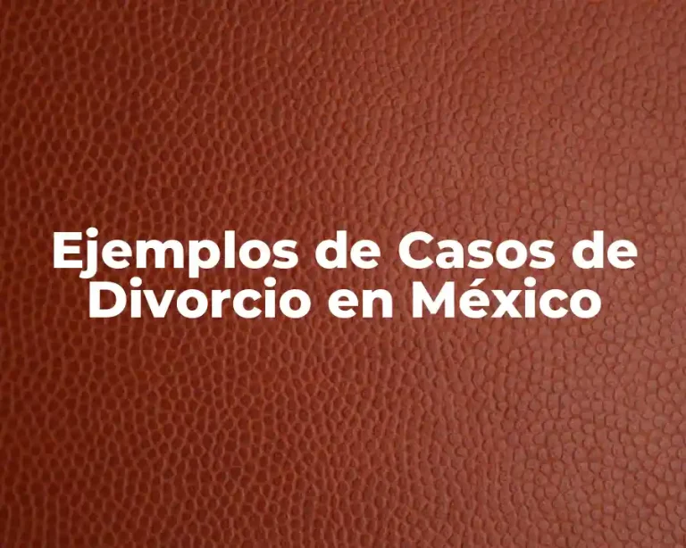 Ejemplos de Casos de Divorcio en México
