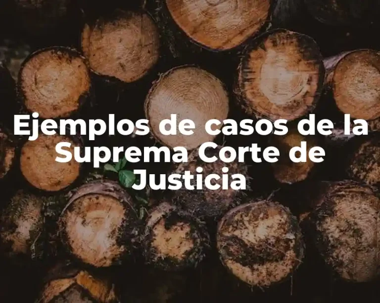 Ejemplos de casos de la Suprema Corte de Justicia