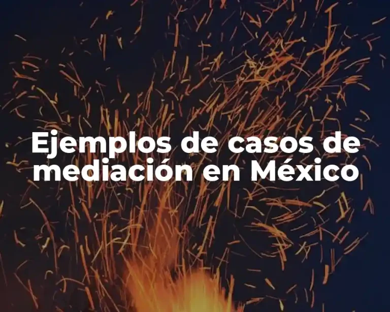 Ejemplos de casos de mediación en México