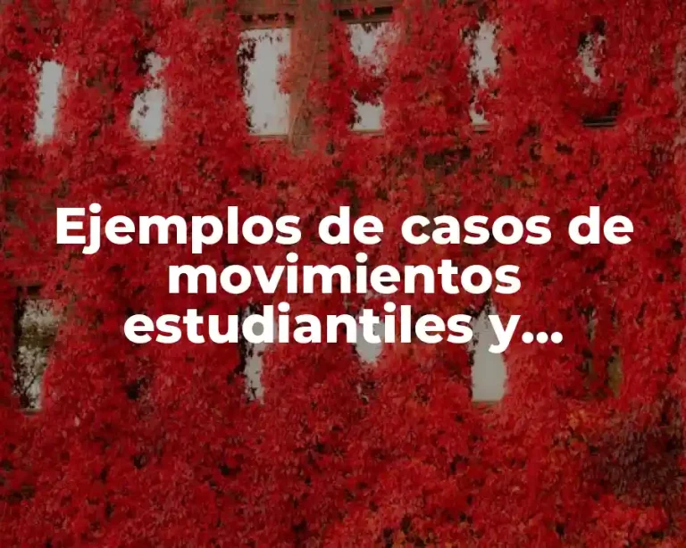 Ejemplos de casos de movimientos estudiantiles y Significado