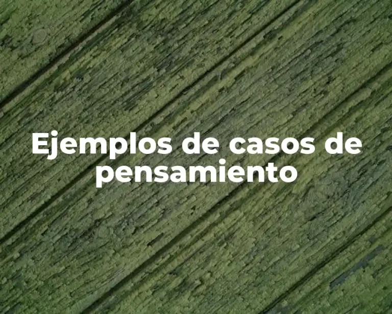 Ejemplos de casos de pensamiento