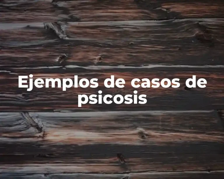 Ejemplos de casos de psicosis