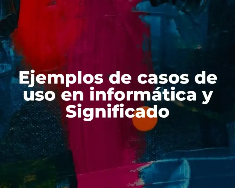 Ejemplos de casos de uso en informática y Significado