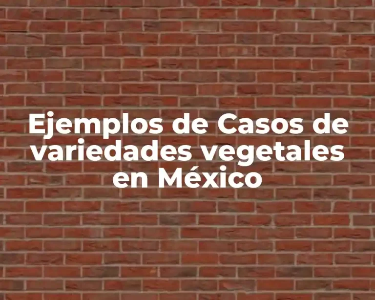 Ejemplos de Casos de variedades vegetales en México