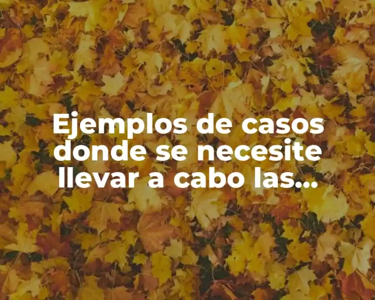 Ejemplos de casos donde se necesite llevar a cabo las medidas de seguridad