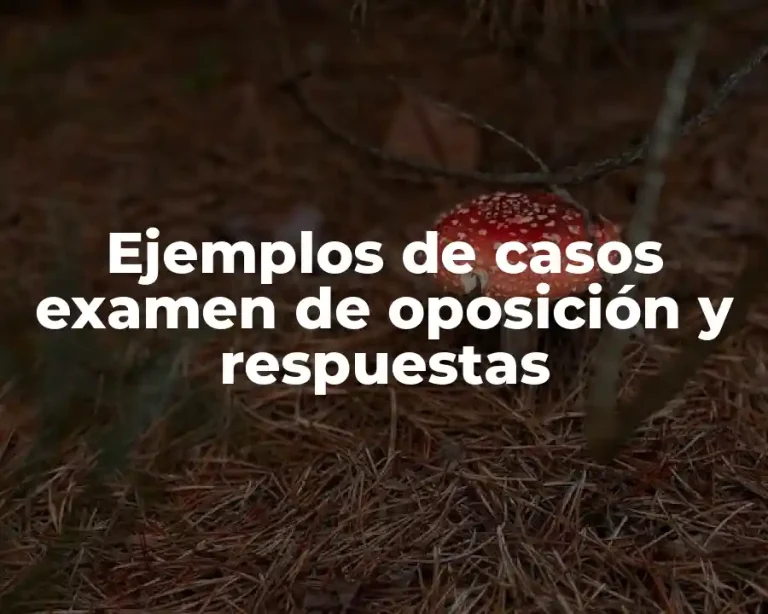 Ejemplos de casos examen de oposición y respuestas