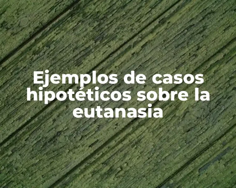 Ejemplos de casos hipotéticos sobre la eutanasia