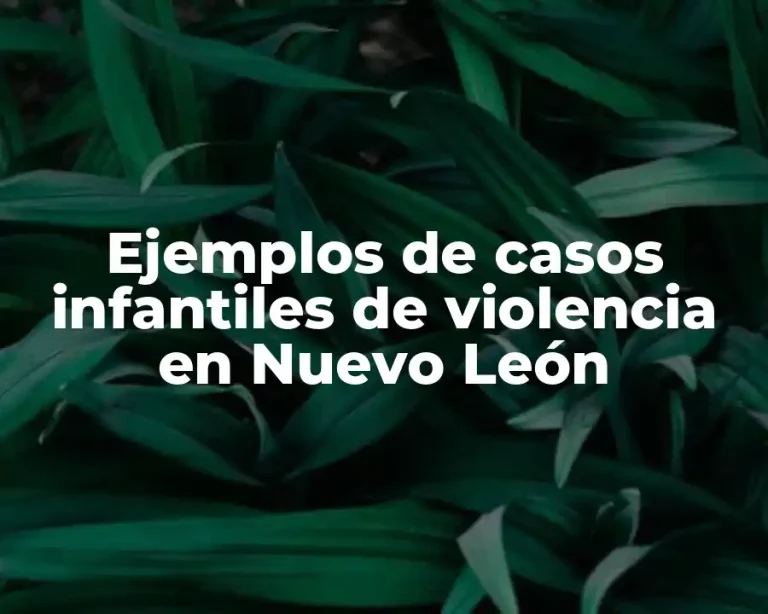 Ejemplos de casos infantiles de violencia en Nuevo León