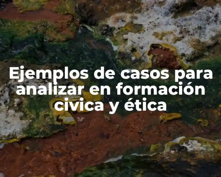 Ejemplos de casos para analizar en formación civica y ética