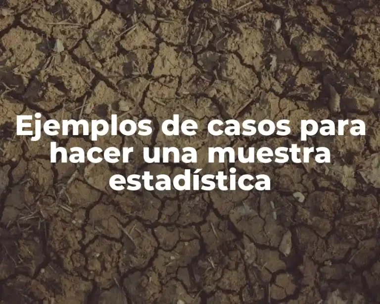Ejemplos de casos para hacer una muestra estadística