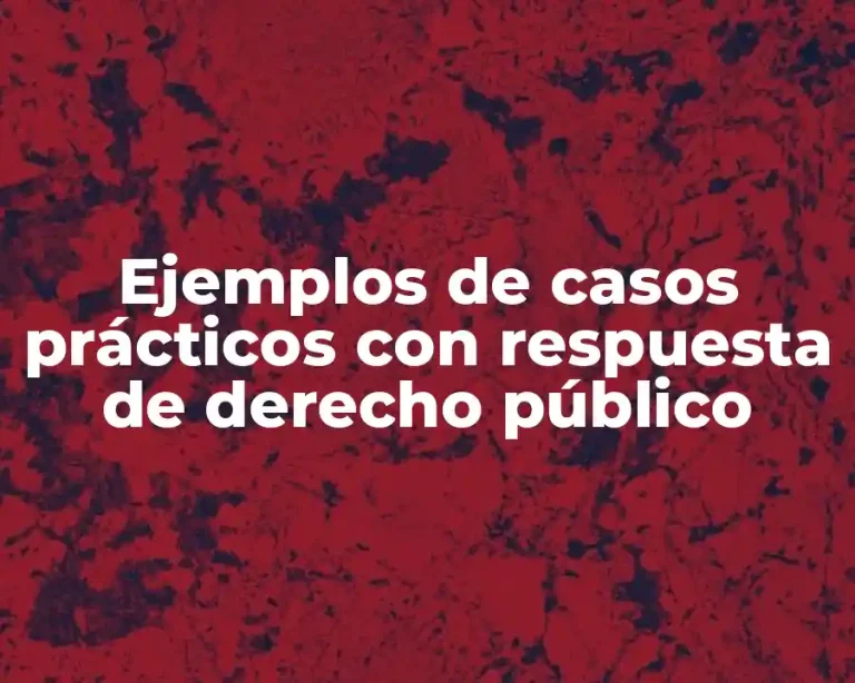 Ejemplos de casos prácticos con respuesta de derecho público