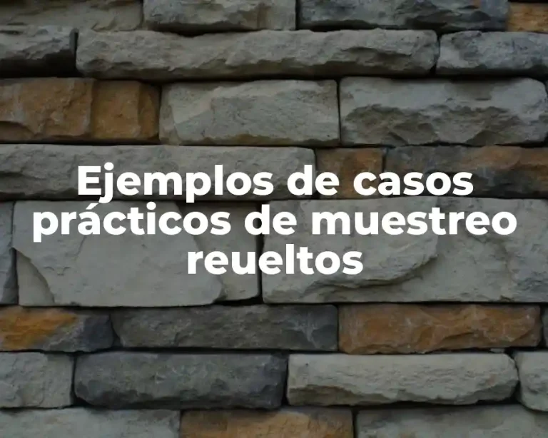 Ejemplos de casos prácticos de muestreo reueltos