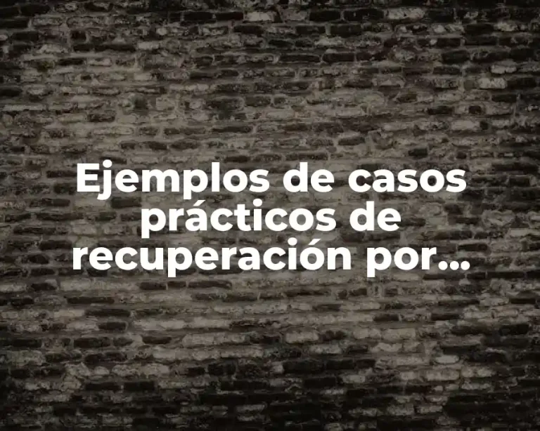 Ejemplos de casos prácticos de recuperación por seguros, fianzas, etc.