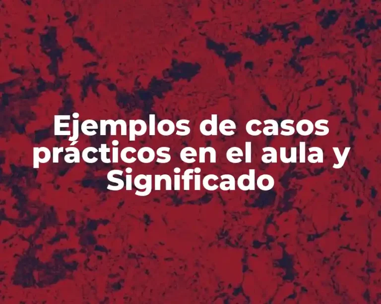 Ejemplos de casos prácticos en el aula y Significado