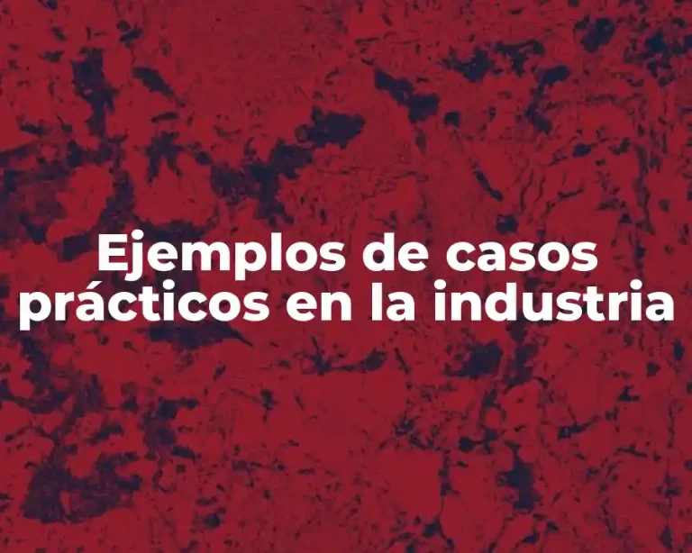 Ejemplos de casos prácticos en la industria