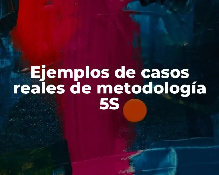 Ejemplos de casos reales de metodología 5S