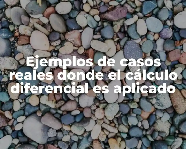 Ejemplos de casos reales donde el cálculo diferencial es aplicado