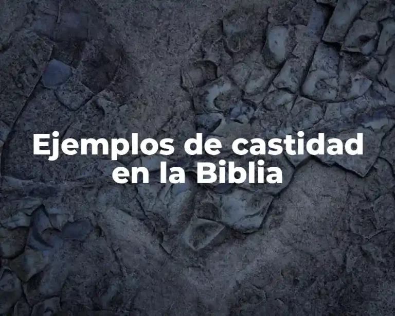 Ejemplos de castidad en la Biblia