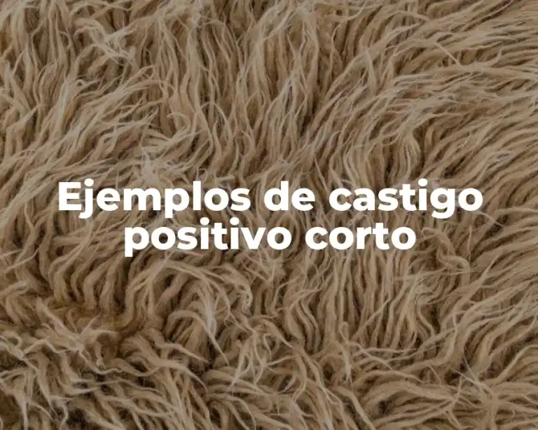 Ejemplos de castigo positivo corto