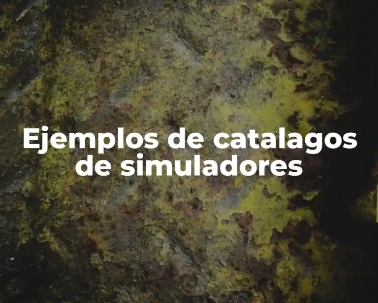 Ejemplos de catalagos de simuladores