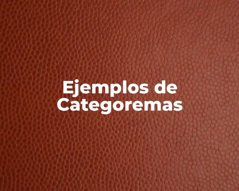 Ejemplos de Categoremas