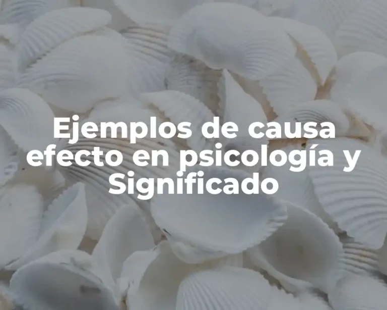Ejemplos de causa efecto en psicología y Significado
