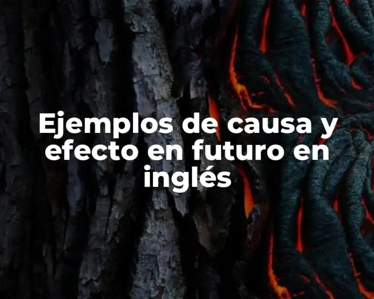 Ejemplos de causa y efecto en futuro en inglés