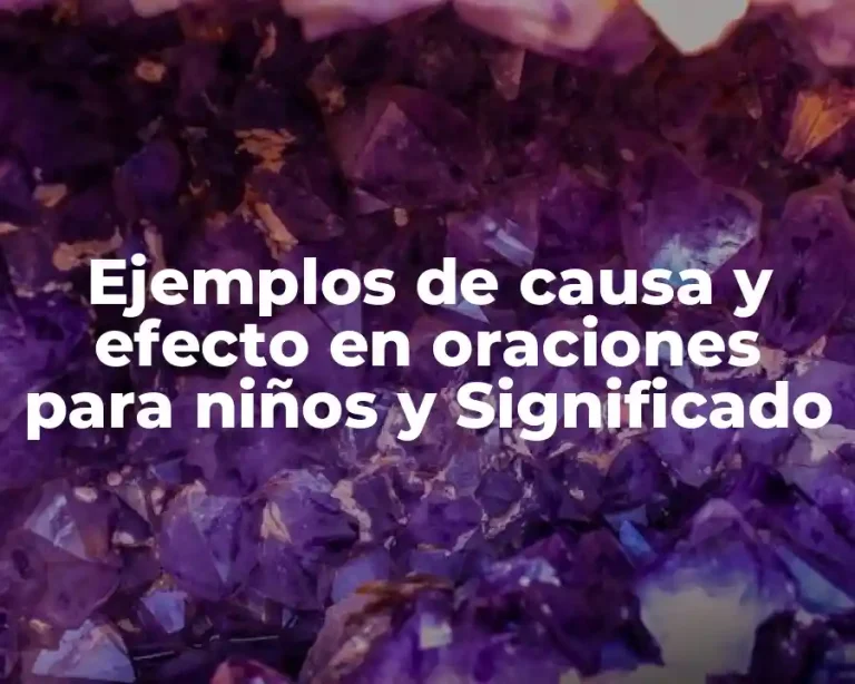 Ejemplos de causa y efecto en oraciones para niños y Significado