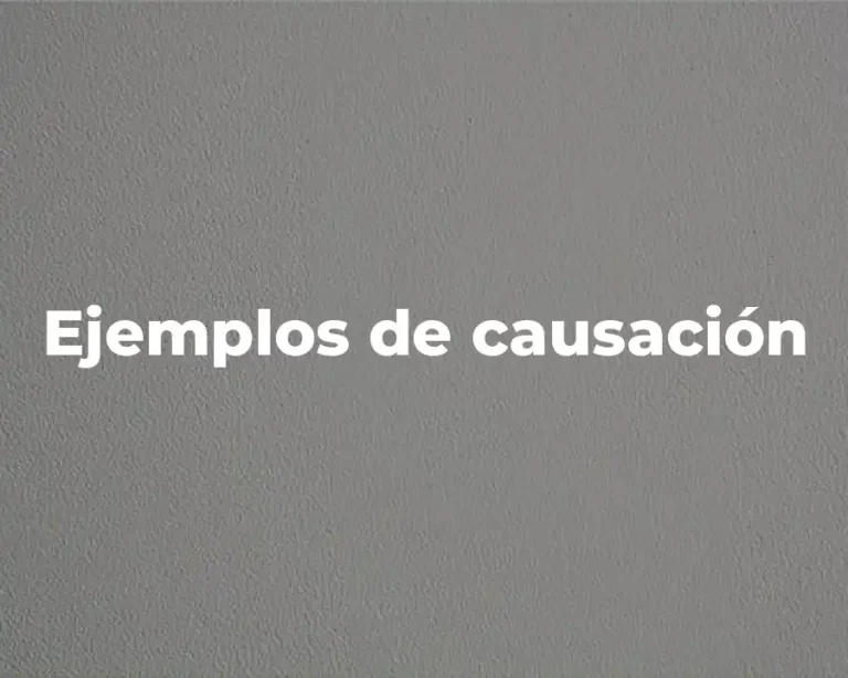 Ejemplos de causación