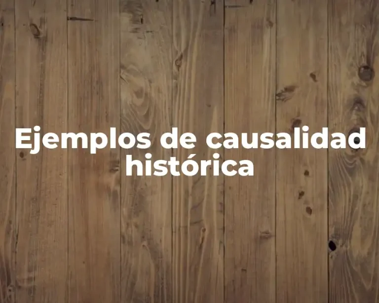 Ejemplos de causalidad histórica