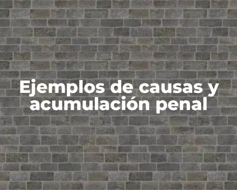 Ejemplos de causas y acumulación penal