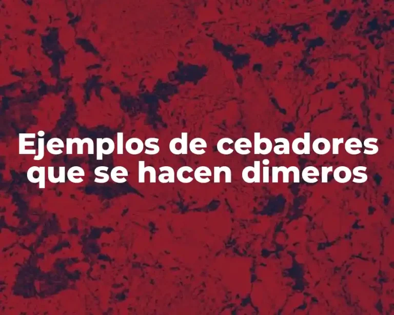 Ejemplos de cebadores que se hacen dimeros