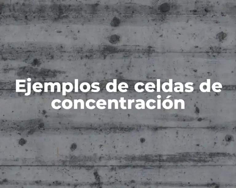 Ejemplos de celdas de concentración