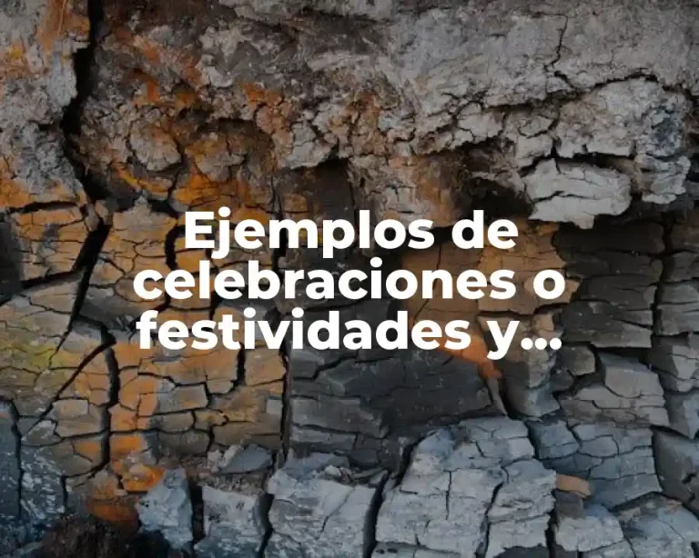 Ejemplos de celebraciones o festividades y Significado