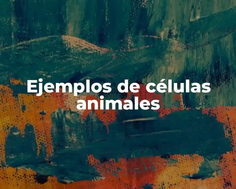 Ejemplos de células animales