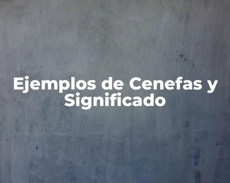 Ejemplos de Cenefas y Significado