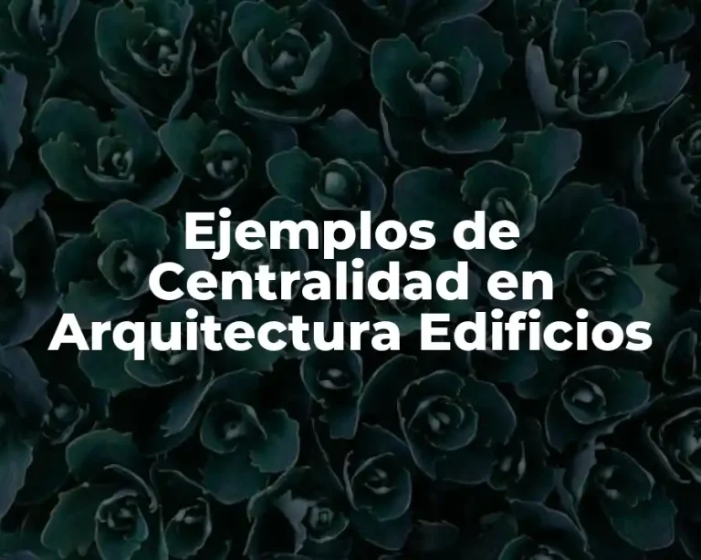 Ejemplos de Centralidad en Arquitectura Edificios