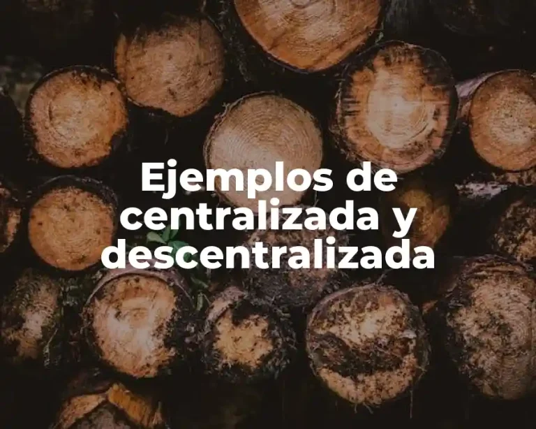 Ejemplos de centralizada y descentralizada